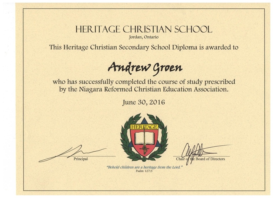 Awards/Certifications Andrew groen
